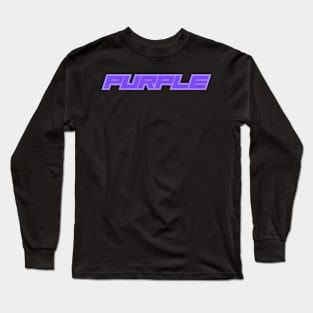 Purple Word Art Long Sleeve T-Shirt